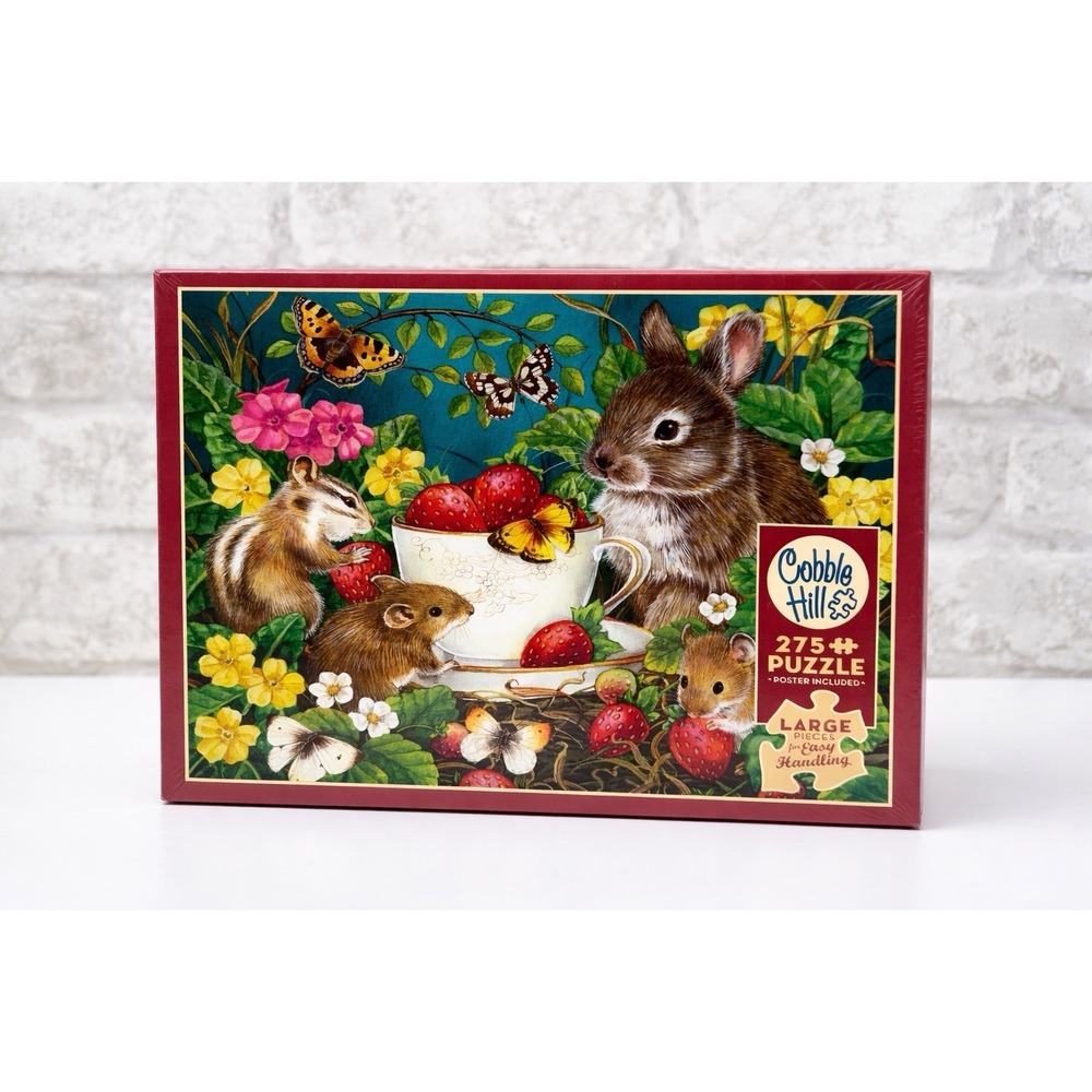 New‎ Cobble Hill Berry Sweet 275 Large Piece Jigsaw Puzzle Sealed Bunny